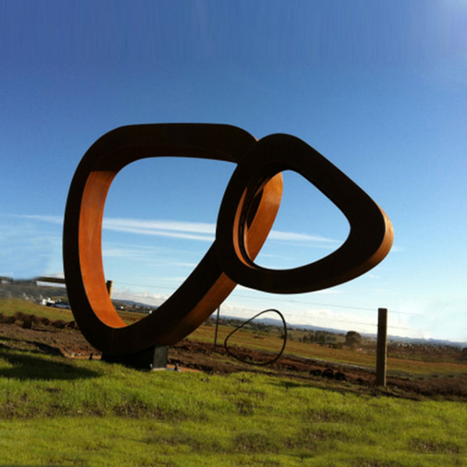 Esculturas de acero al aire libre de Corten del ornamento del diseño del jardín del vintage del arte contemporáneo