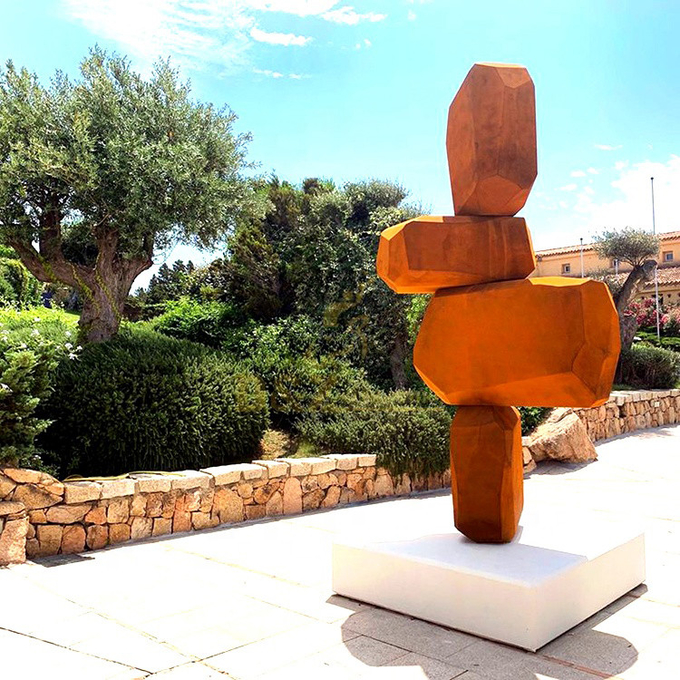 Vintage Rusty Metal Garden Abstract Sculptures al aire libre del jardín de Gnee adaptable
