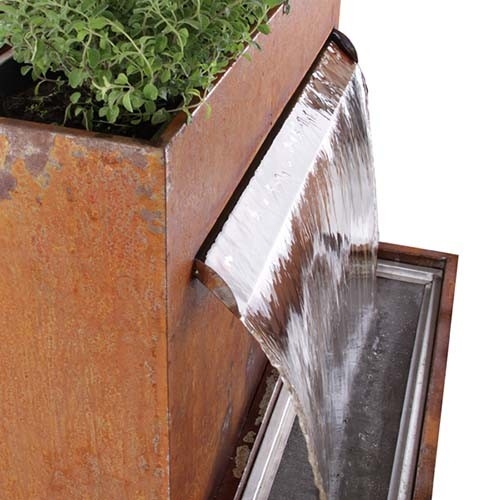 El jardín de acero multifuncional del metal de la cascada de Corten adorna la característica del agua con el plantador