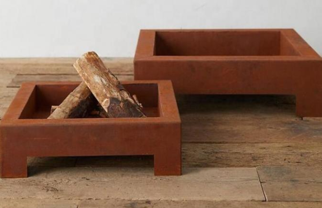 Fuego ardiente de madera de acero de calefacción al aire libre Pit Table de Corten del cuadrado