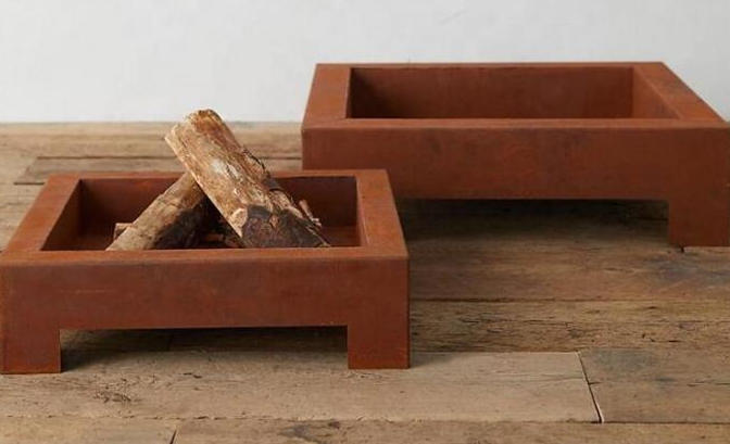 Fuego ardiente de madera de acero de calefacción al aire libre Pit Table de Corten del cuadrado