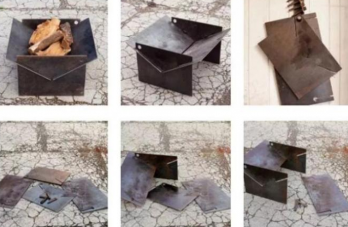 Decoración al aire libre de 30 pulgadas Madera-que quema el hoyo portátil del fuego de la aleta del arrabio