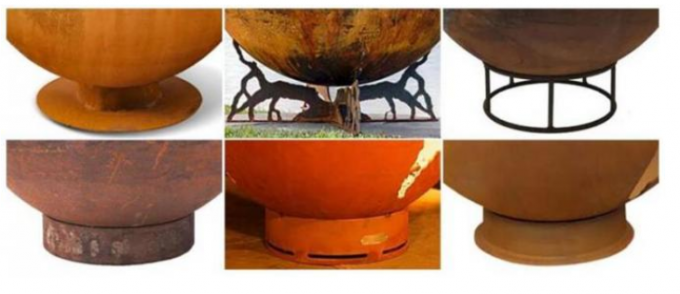 laser de la decoración de los 800cm que corta el fuego al aire libre de acero Pit Balls de Corten