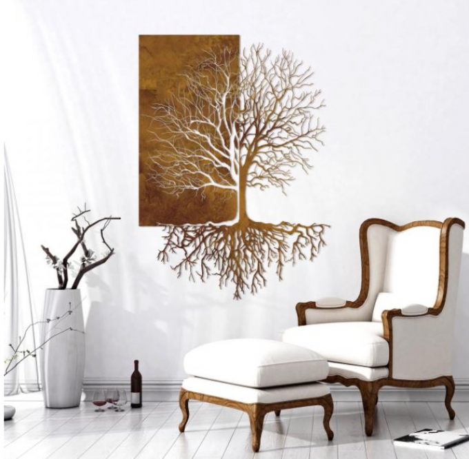 Árbol de la decoración de la sala de estar del metal Art Corten Steel Wall Decor de la pared de la vida