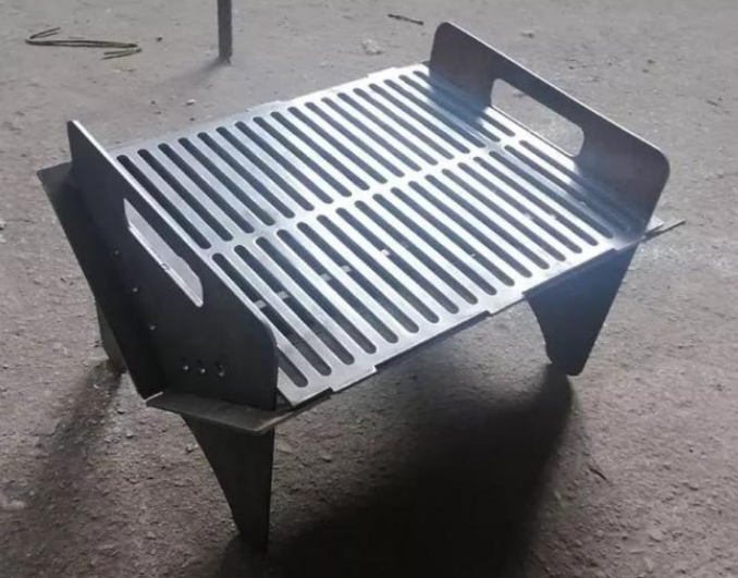 Parrilla plegable al aire libre portátil de la barbacoa del carbón de leña del metal de la BARBACOA del estante que acampa