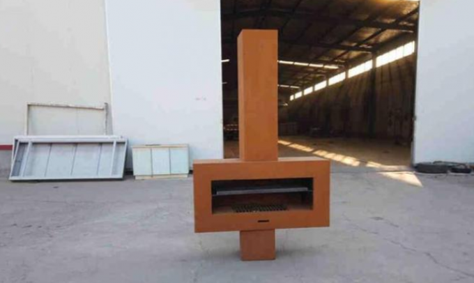 Estufa ardiente de madera de acero de Corten del jardín de la chimenea al aire libre libre del metal