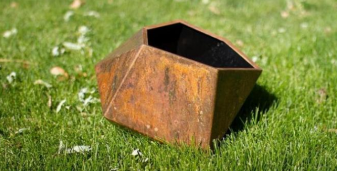 Plantadores hexagonales grandes de la flor del metal de Corten del envase de los potes del jardín para los patios