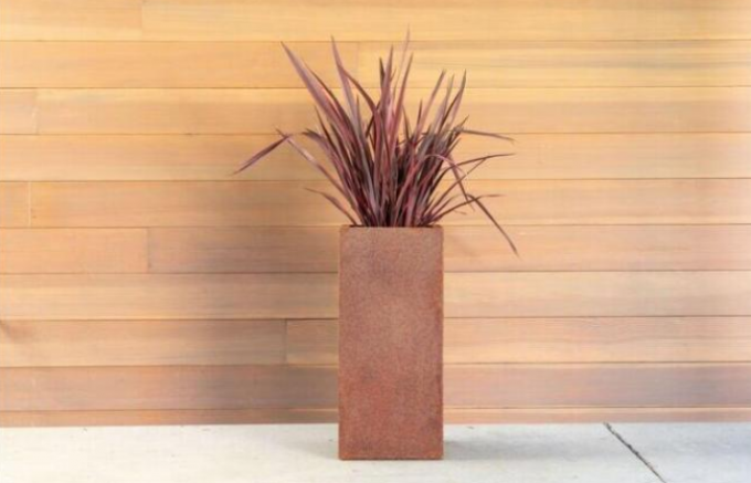 Plantador de acero de la columna de Corten de la corrosión de la obra clásica del cubo de la torre alta anti del diseño