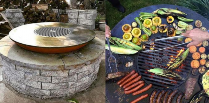 La BARBACOA de Rusty Outdoor Charcoal del diseño moderno asa a la parrilla el hoyo de acero del cuenco de fuego de la BARBACOA de Corten