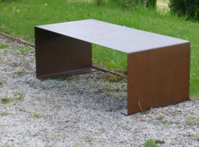 Banco de acero de Corten del diseño de los muebles minimalistas al aire libre e interiores del patio