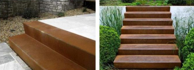 Los pasos de acero de Corten de las construcciones de la escalera arquitectónica de la papiroflexia tuercen en espiral las escaleras
