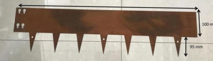 borde de la frontera del metal del 175cm Rusty Corten Garden Lawn Edging para el jardín Landscraping