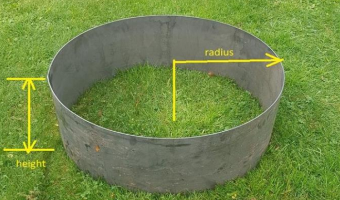 Jardín Rusty Corten Steel Planter Tree decorativo Ring With Folded Top Edge