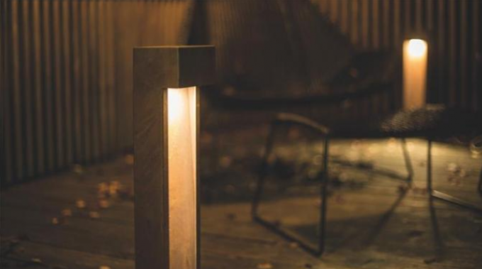 el cuadrado moderno de los 40cm llevó la iluminación de acero ligera de Corten Rusty Path de los bolardos