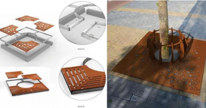 Reja de acero aherrumbrada modificada para requisitos particulares del árbol de Corten del metal para el jardín decorativo