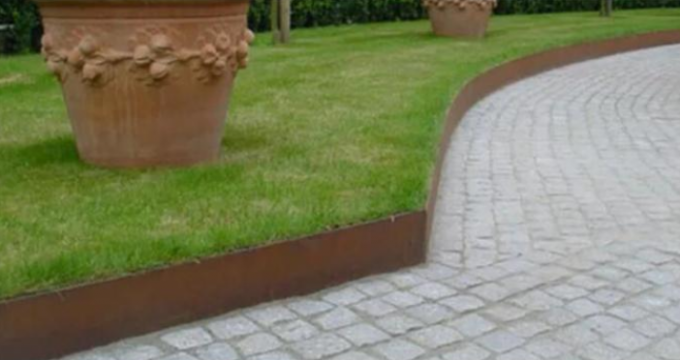 Borde de la frontera del metal de Rusty Corten Garden Lawn Edging para el jardín Landscraping