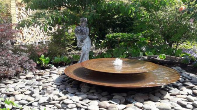 Cuenco de acero grande del agua de Corten de la decoración para la característica del agua del jardín