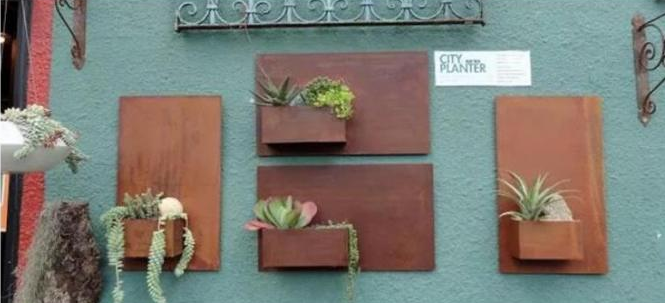 El laser cortó el plantador de acero rectangular de la flor del metal del tapiz de Corten