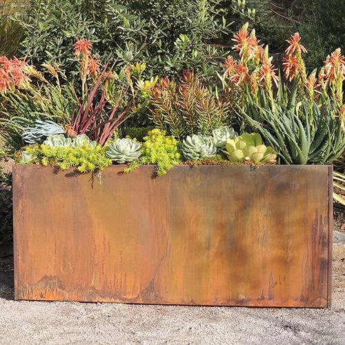 Plantador de acero del jardín de Corten del jardín del metal del plantador de la maceta de acero al aire libre de Corten