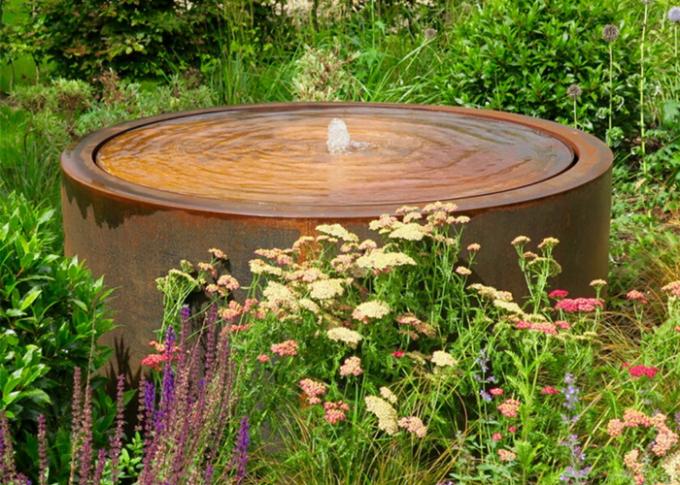 Jardín interior al aire libre Art Corten Steel Water Fountains del diseño moderno con las bombas