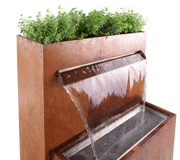  El jardín al aire libre de la fuente de agua adorna la característica de acero del agua de Corten