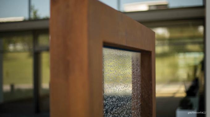 Piscina de agua modificada para requisitos particulares del metal del jardín con la fuente de agua de acero del jardín de Corten de la cortina de la lluvia