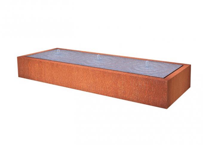 Productos al aire libre del jardín de la decoración del jardín de Corten de la fuente de la característica de acero del agua