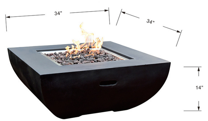 Hoyo de acero del fuego de gas de Corten de la nueva del diseño de la hoguera del jardín del patio trasero chimenea de cristal de Firepit