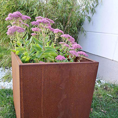 Maceta de acero rectangular del soporte del metal del plantador de Corten