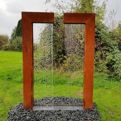El jardín al aire libre del metal adorna la característica de acero del agua de Corten
