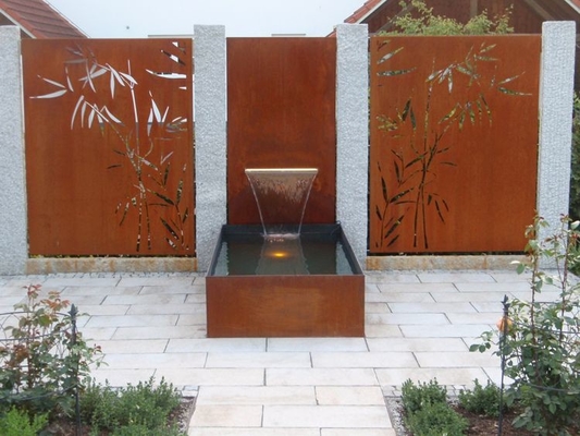 Cascada al aire libre de la maceta de la decoración de la fuente de agua del jardín de Corten