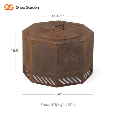 Fuego de acero Pit Wood Burning Fire Table del OEM el 100cm Corten de Warmfire