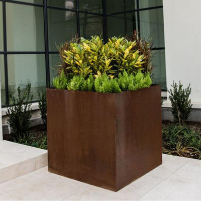 El laser de acero del plantador del cubo del SGS TUV Corten cortó la prueba de la abrasión de Rusty Steel Planters