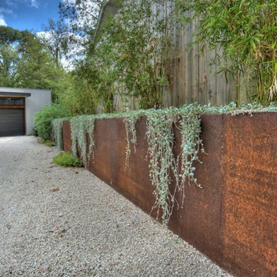 El laser de encargo cortó los plantadores al aire libre de acero grandes de Corten 0.8m m 1.2m m densamente