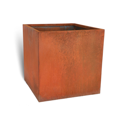 Colores adaptables del jardín de Corten del plantador del tamaño cuadrado de acero exterior RAL de la caja