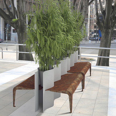 Banco al aire libre elegante adaptable del jardín del metal de los muebles del metal