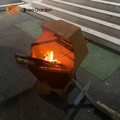 Parrilla portátil del Bbq del acero de Corten para el camping al aire libre interior del restaurante