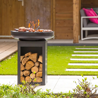 Chimenea de acero del patio trasero de la parrilla de la barbacoa del hogar del carbón de leña de Corten