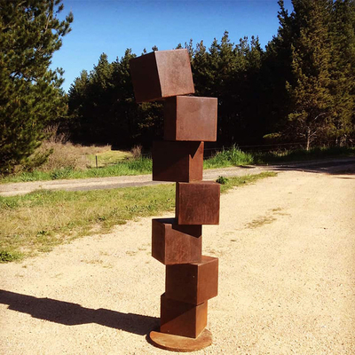 el jardín rústico abstracto grande del metal del grueso de 3m m esculpe el acero de Corten