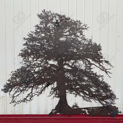 Escultura de acero formada árbol adaptable de Corten para la decoración del parque