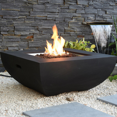 Hoyo de acero 34inch del fuego de gas de Corten de la hoguera del jardín del patio trasero de par en par
