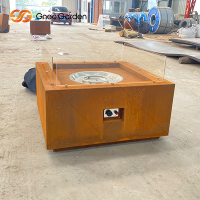Hoyo cuadrado de acero al aire libre del fuego de Pit Rustic Finish Table Top del fuego de Corten