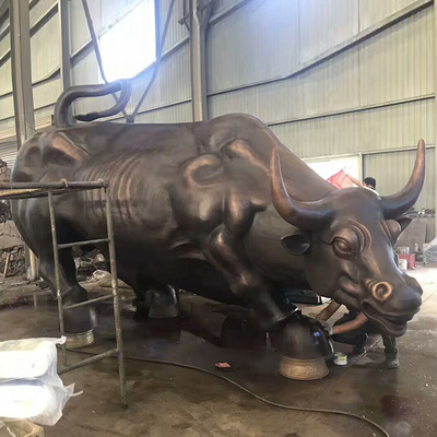 Estatuas al aire libre del paisaje Bull de la escultura de bronce viva de la altura el 180cm