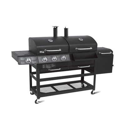 Barbacoa profesional Parrilla de gas Carro de 6 quemadores Cocina Parrilla de barbacoa al aire libre