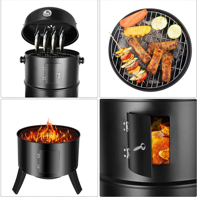Corten moderno Rusty Camping Barbecue Grill Wood de acero que quema cocinar al aire libre