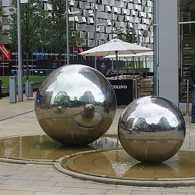 Recepción al aire libre del ODM del OEM de la escultura del jardín de la bola de metal de la forma de la bola