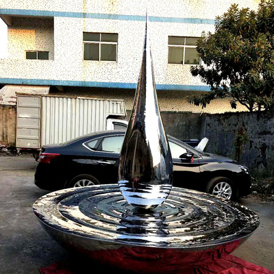 Creativo al aire libre de acero inoxidable moderno de la escultura de la esfera 304 ovales