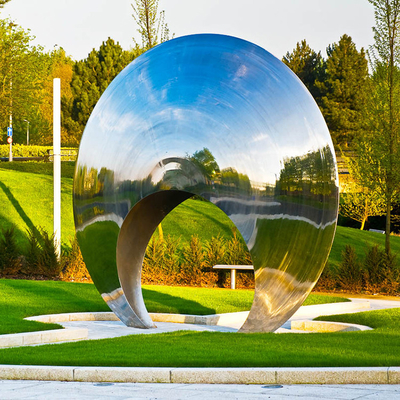 La escultura de acero inoxidable de Moongate duplicó estándar del CE de la escultura del jardín