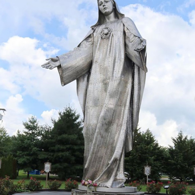 34 pies de escultura al aire libre libre Mary Religious Statue Hand Crafted del metal