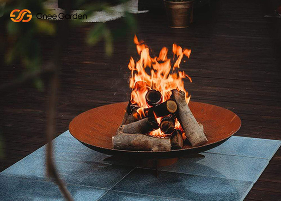 Hoyo al aire libre de acero ardiendo de madera del fuego de Corten del jardín de Firepit del patio del patio trasero del brasero